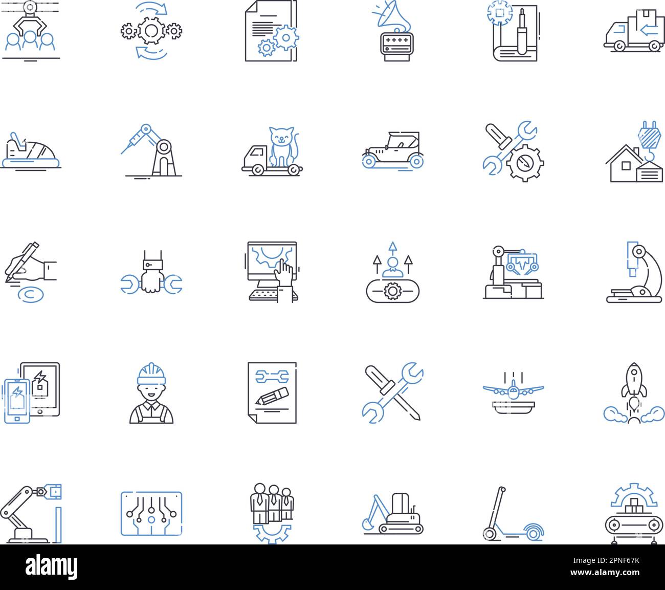 Kinetics line icons collection. Movement, Speed, Dynamics, Reaction, Acceleration, Force, Momentum vector and linear illustration. Flow,Motion,Energy Stock Vector