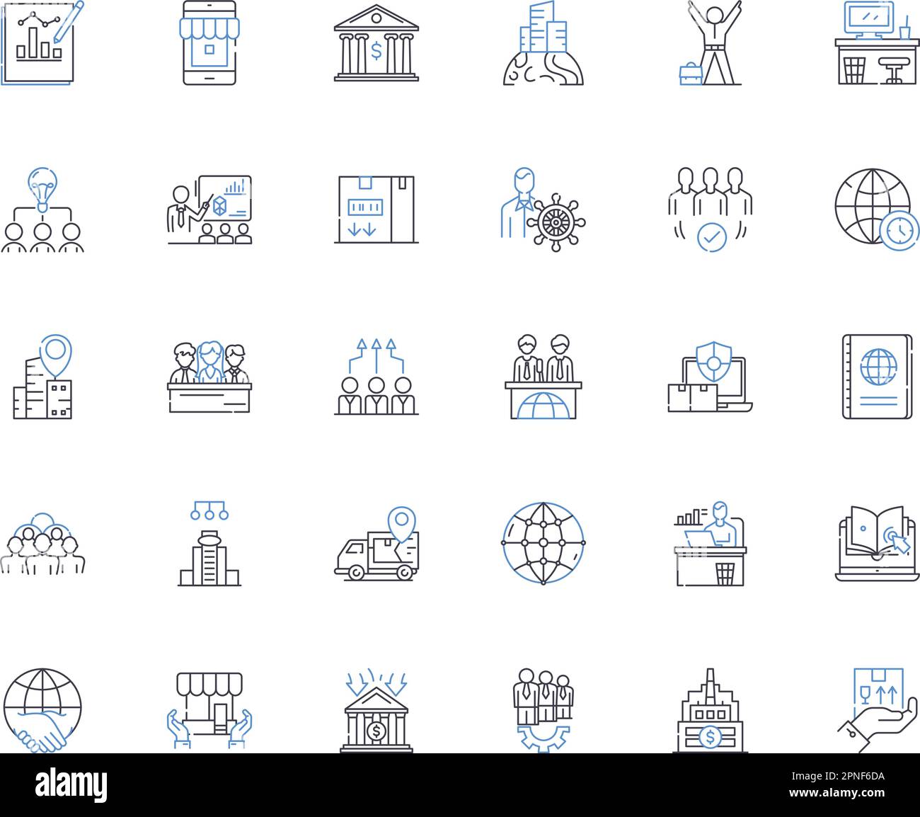 Strategic planning line icons collection. Alignment, Analysis, Approach ...