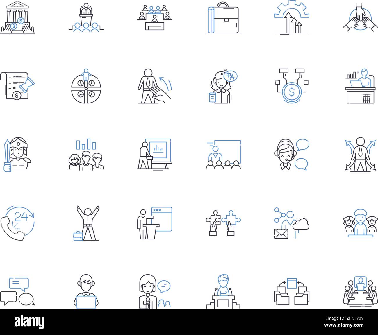 Workforce capacity line icons collection. Efficiency, Competence ...