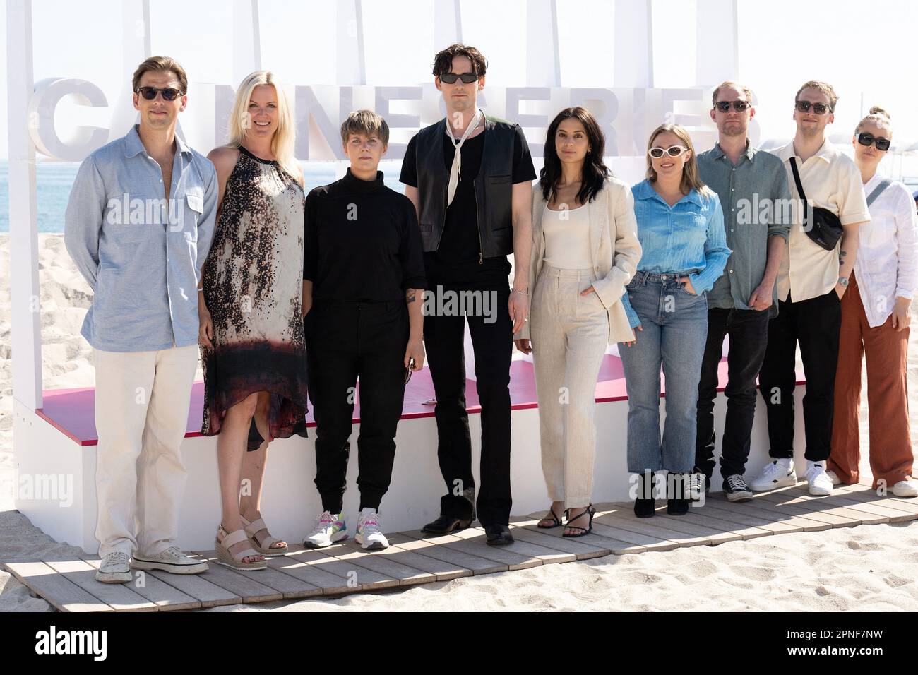 Cannes, France. 19th Apr, 2023. Lina Alstrom, Hannes Fohlin, Sara Shirpey and guests attend the Out of Touch photocall during the 6th Canneseries International Festival on April 18, 2023 in Cannes, France. Photo by David Niviere/ABACAPRESS.COM Credit: Abaca Press/Alamy Live News Stock Photo