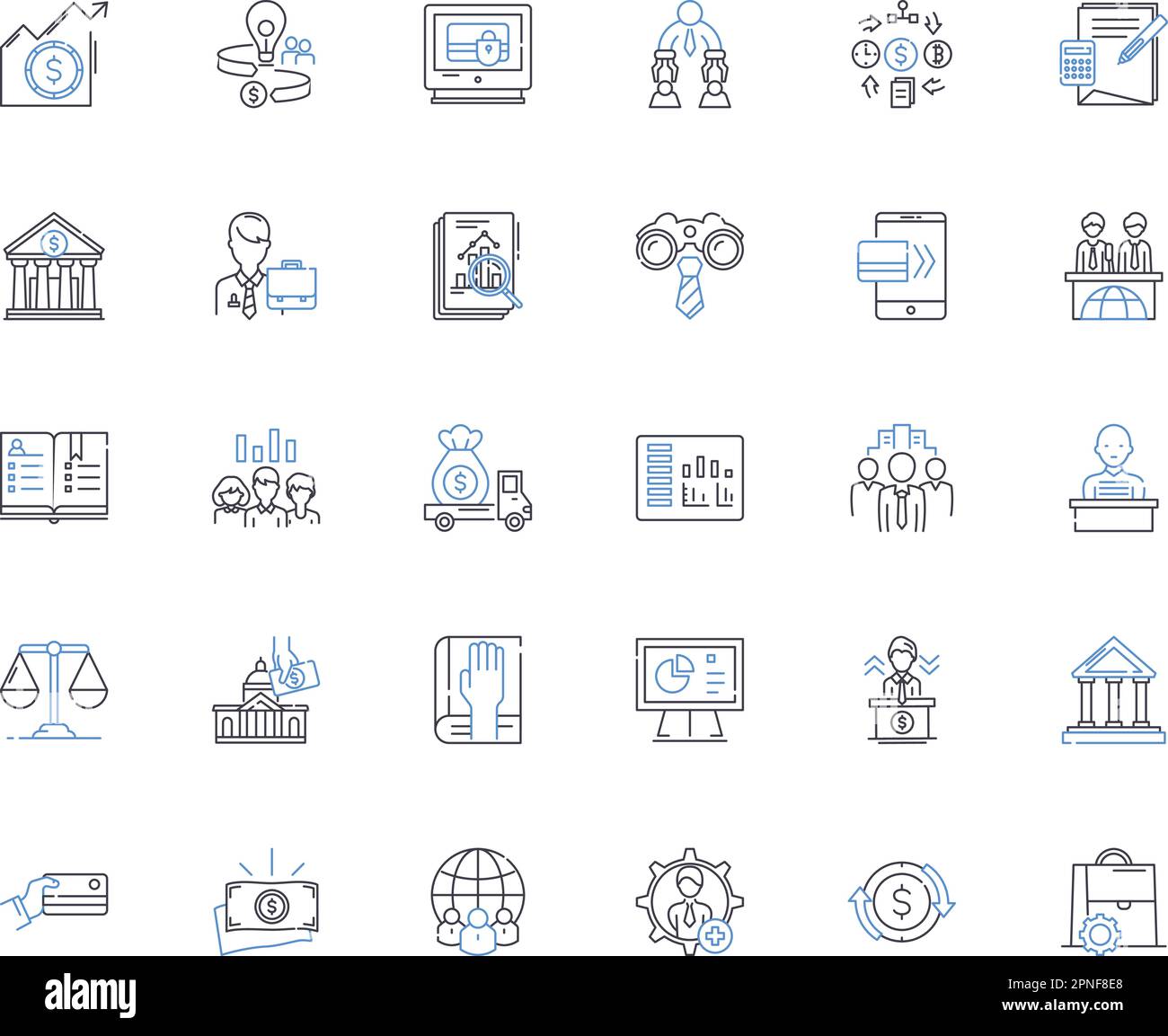 Capital economy line icons collection. Investment, Capitalism, Wealth, My, Finance, Markets, Revenue vector and linear illustration. Profit,Interest Stock Vector