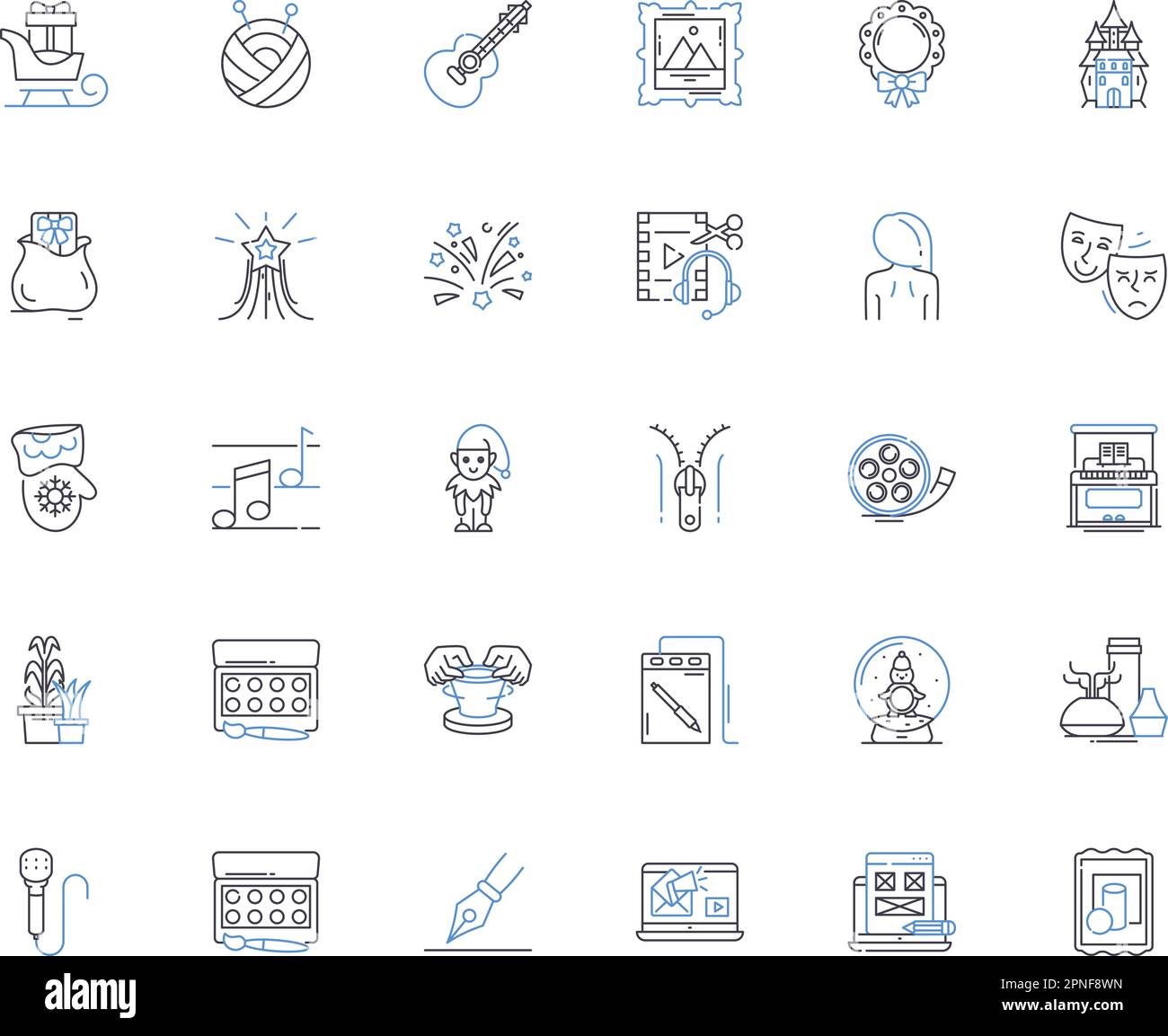 Resourceful plan line icons collection. Innovative, Strategic, Organized, Efficient, Clever, Inventive, Resourceful vector and linear illustration Stock Vector
