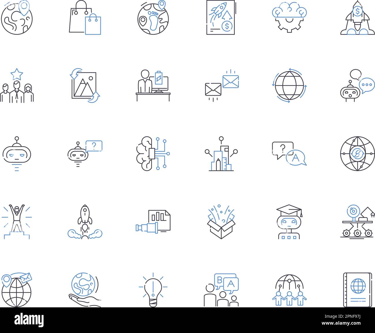Improvements line icons collection. Upgrades, Advancements, Enhancements, Progress, Revisions, Refinements, Innovations vector and linear illustration Stock Vector