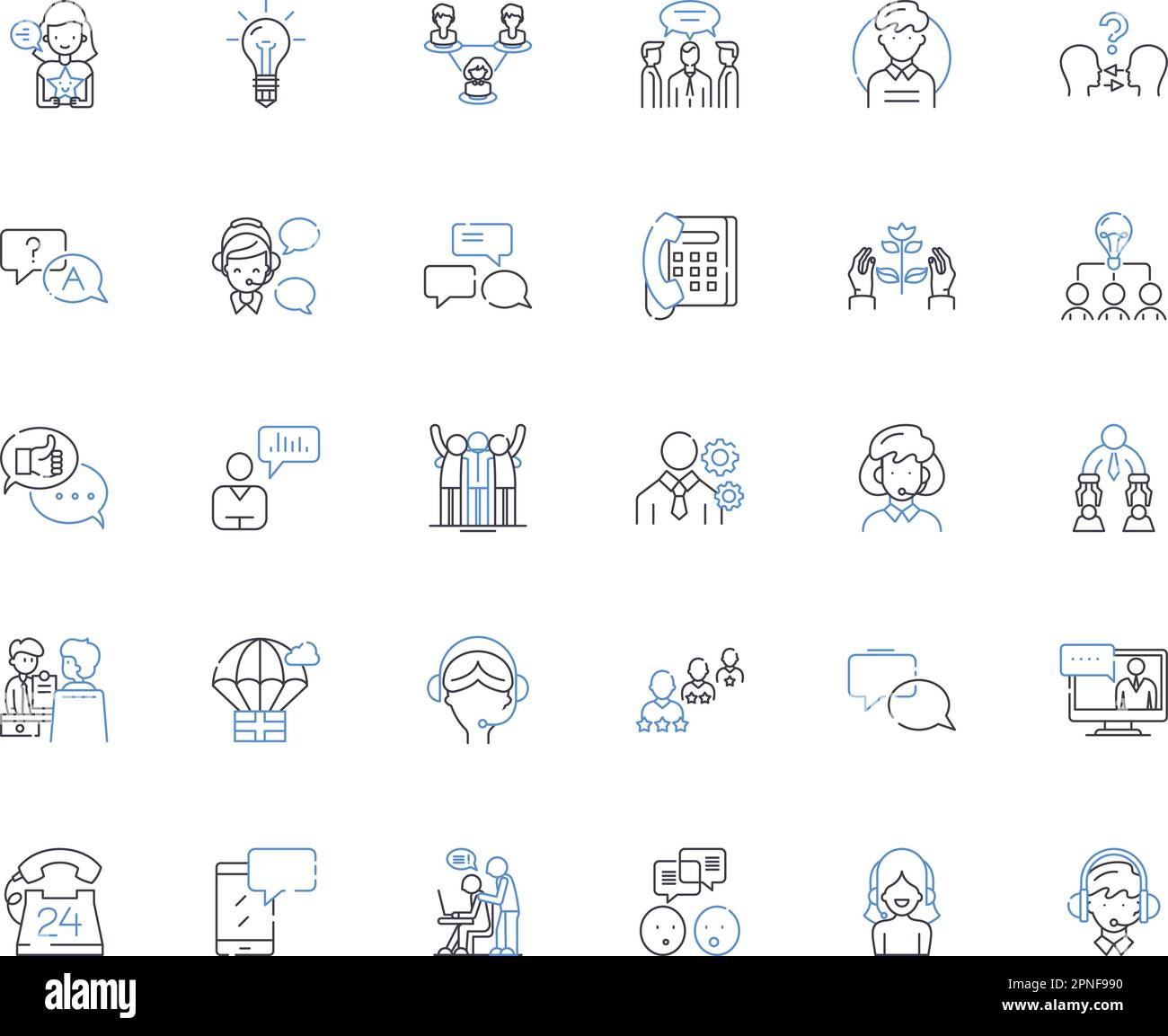 Intelligent backing line icons collection. Automation, Machine Learning ...