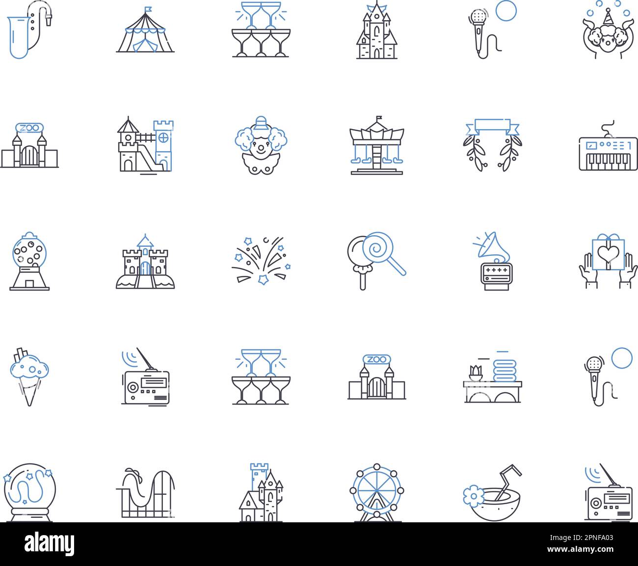 Festivity line icons collection. Celebration, Holiday, Merriment, Gala 