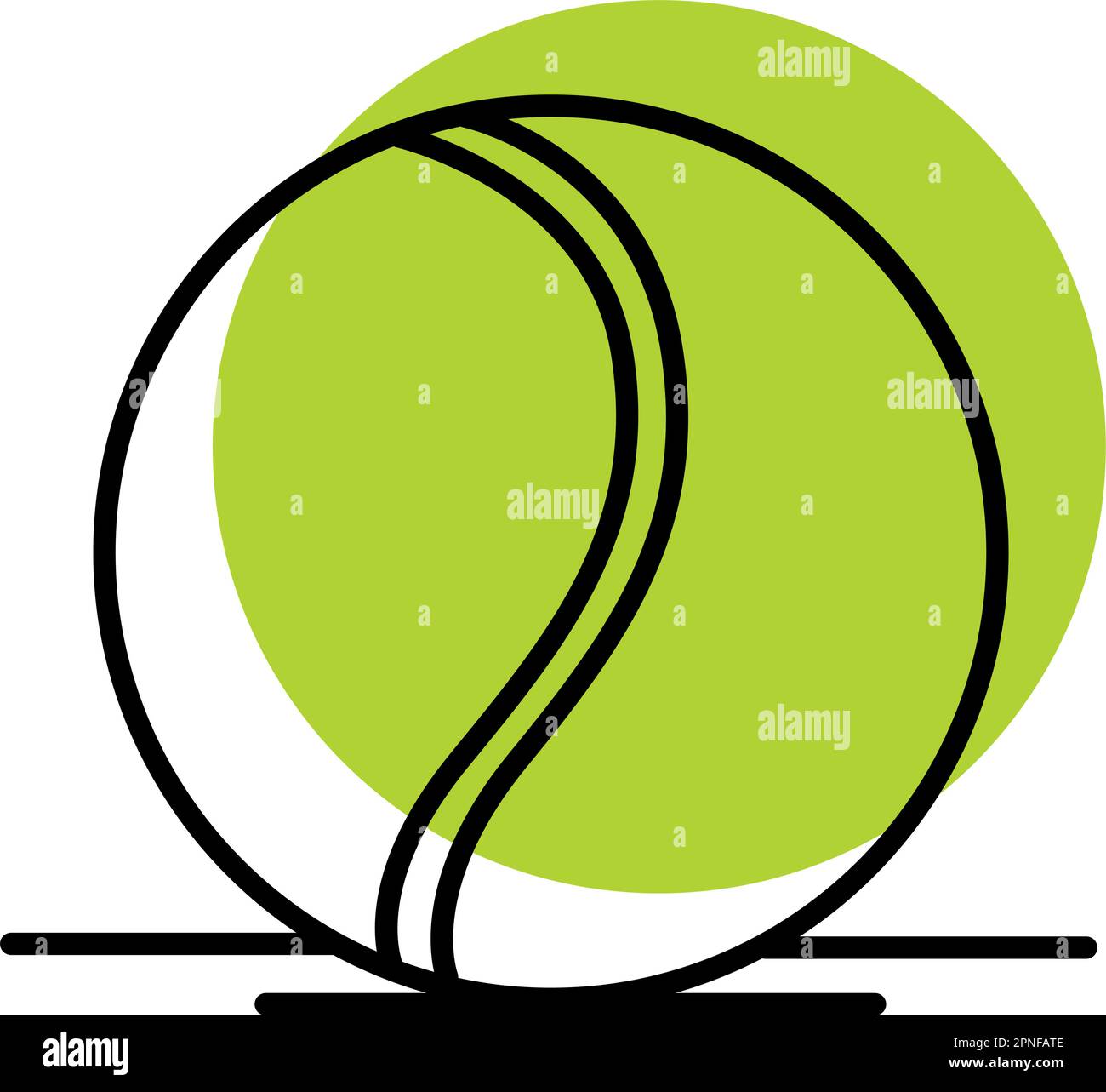 Isolated colored tennis ball sport icon Vector Stock Vector Image & Art ...