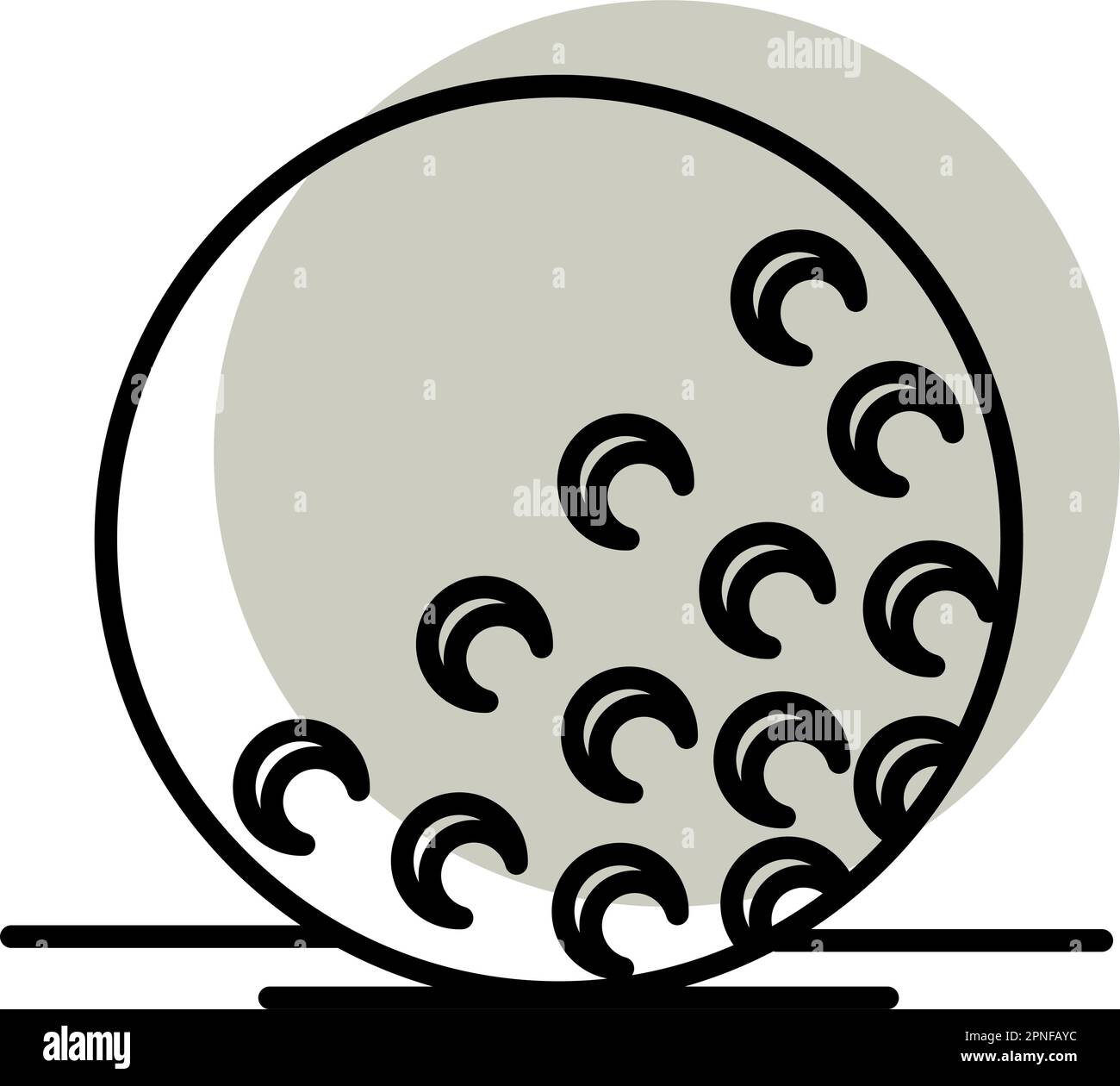 Isolated colored golf ball sport icon Vector Stock Vector Image & Art ...