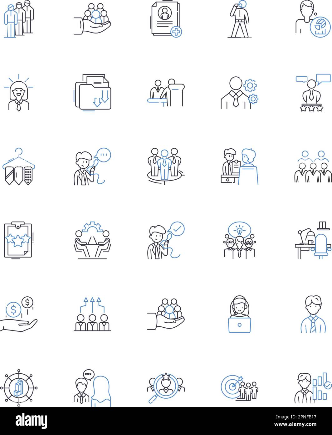 Project planning line icons collection. Methodology, Budgeting ...