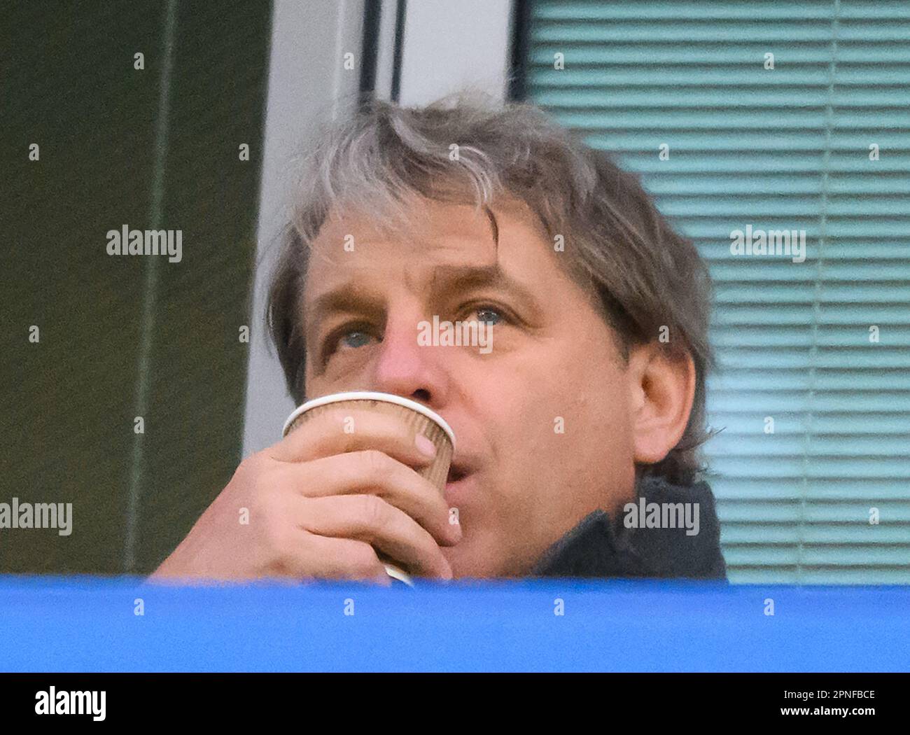 London, UK. 18th Apr, 2023. 18 Apr 2023 - Chelsea v Real Madrid - UEFA Champions League - Stamford Bridge Chelsea owner Todd Boehly during the Champions League match at Stamford Bridge, London. Picture Credit: Mark Pain/Alamy Live News Stock Photo