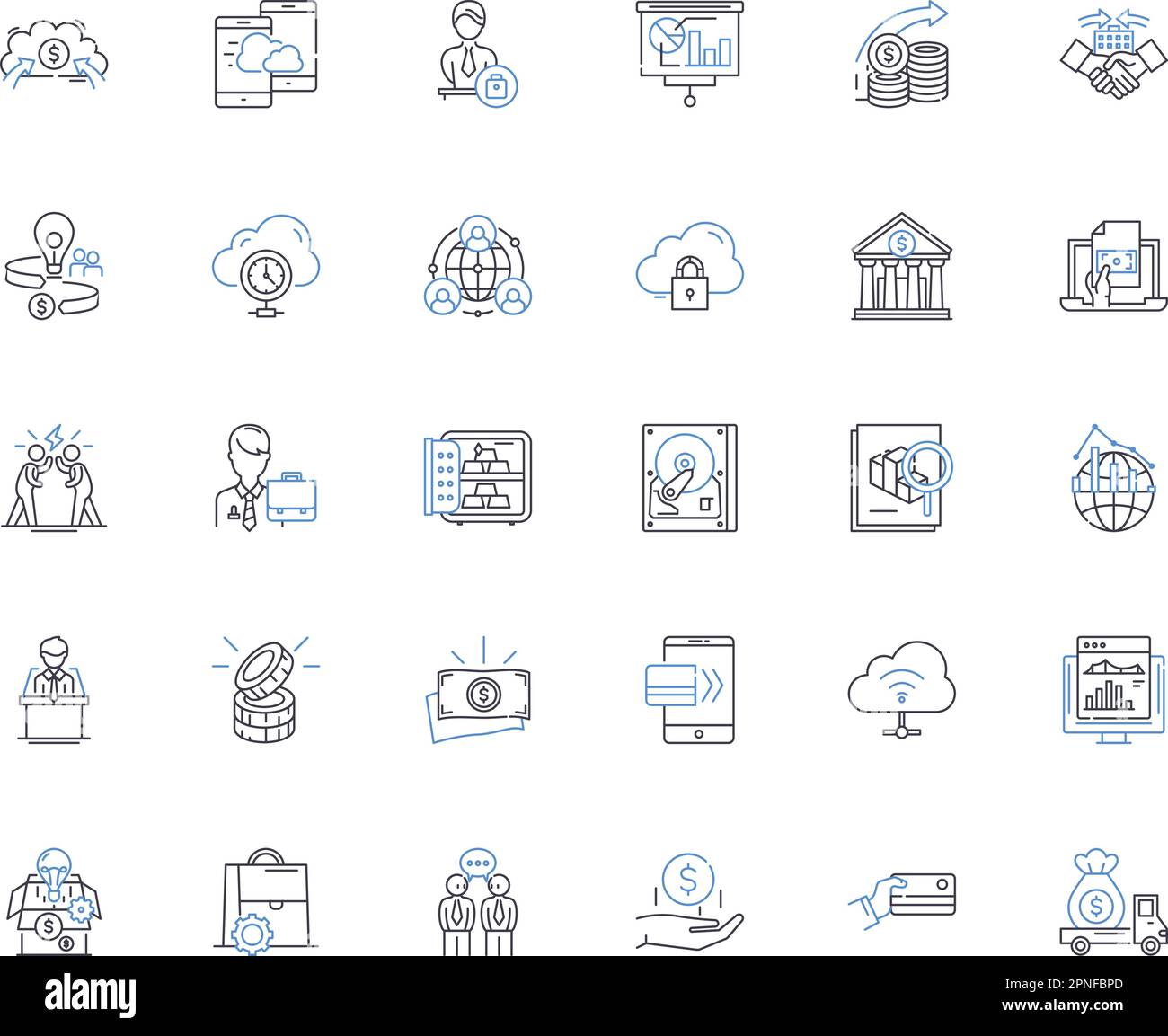 Video streaming line icons collection. Stream, Broadcast, Live, Buffer, Playback, Encode, Decode vector and linear illustration. Quality,Resolution Stock Vector