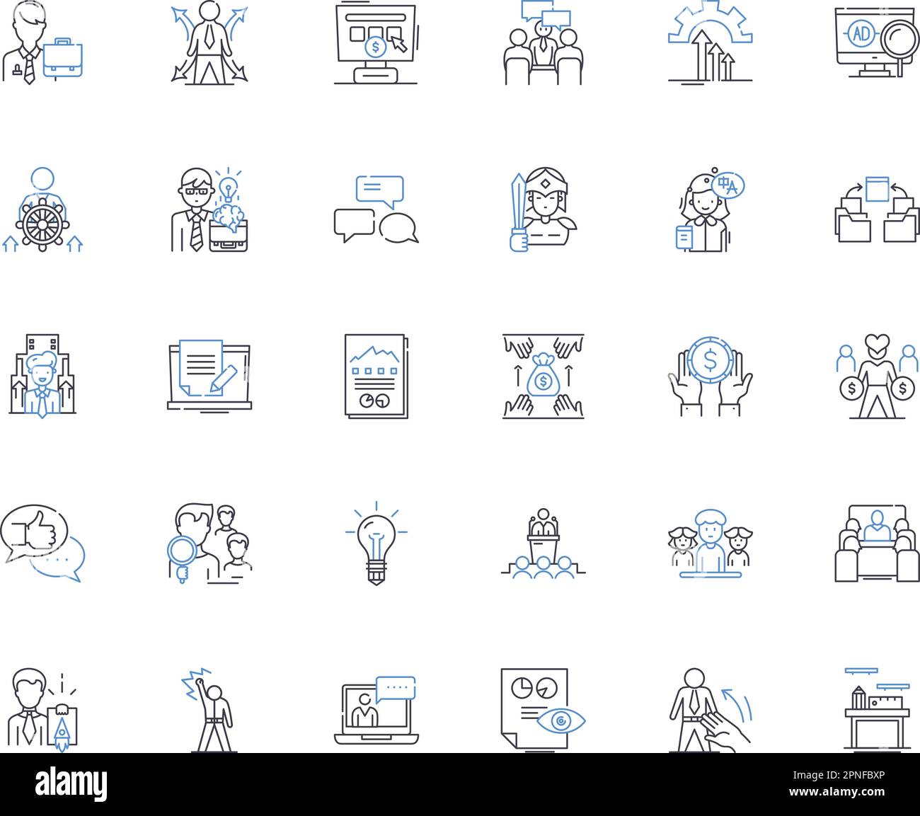 Performance potential line icons collection. Capability, Capacity ...