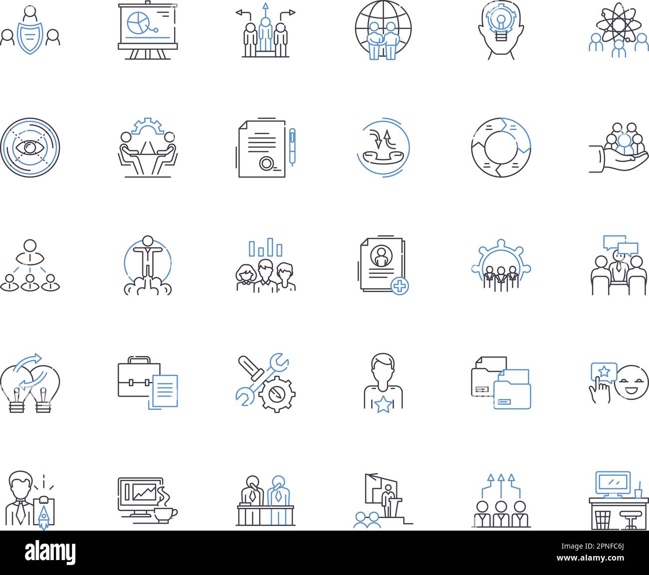Product design line icons collection. creativity, innovation, functionality, aesthetics, ergonomics, sustainability, user-friendly vector and linear Stock Vector