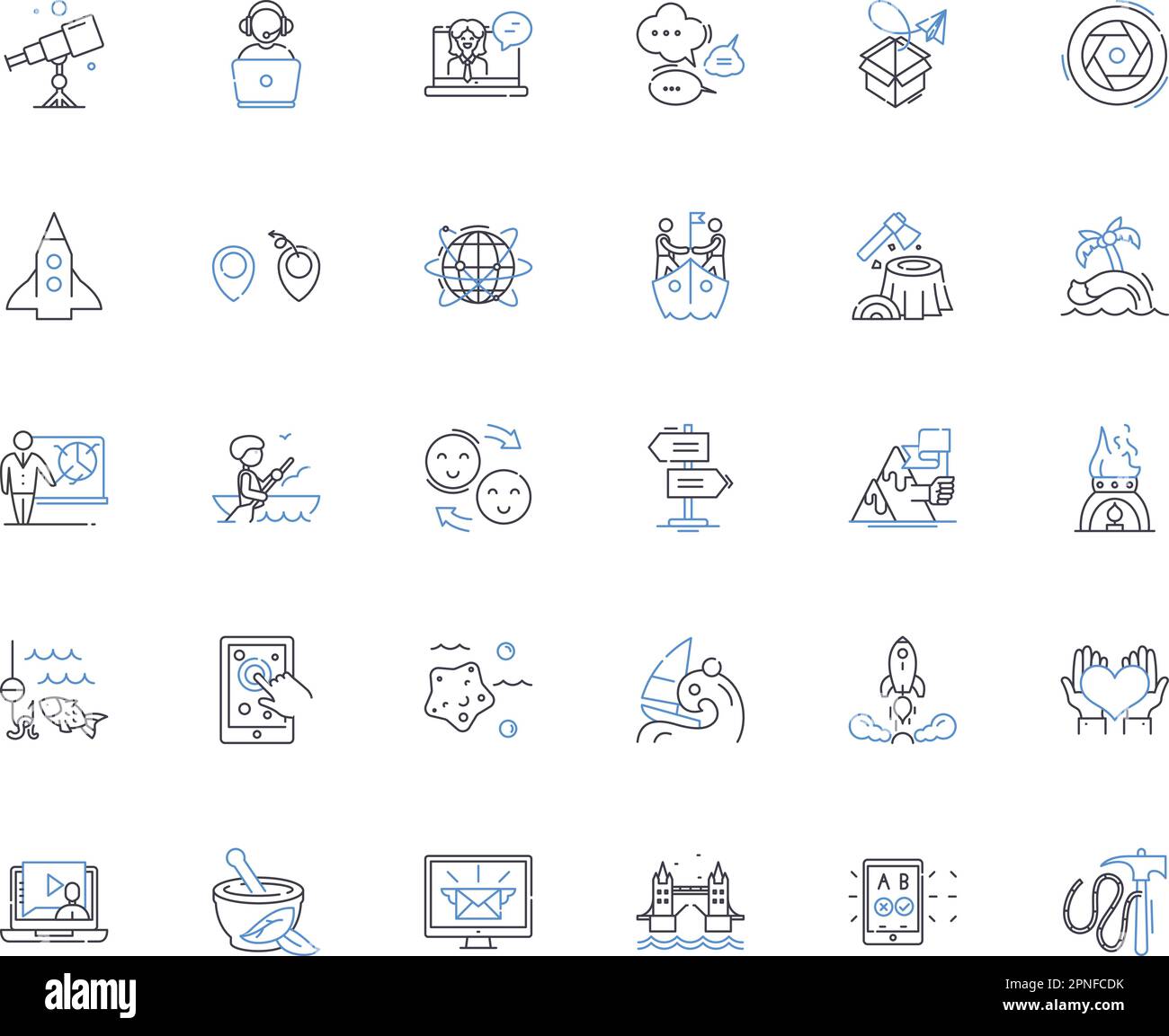 Travel and adventure line icons collection. Wanderlust, Expedition ...