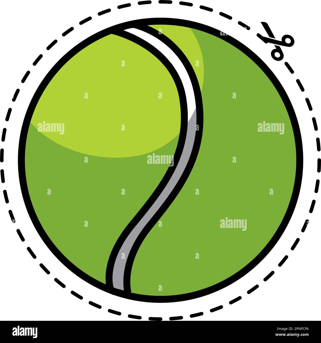 Isolated colored tennis ball sport icon Vector Stock Vector Image & Art ...