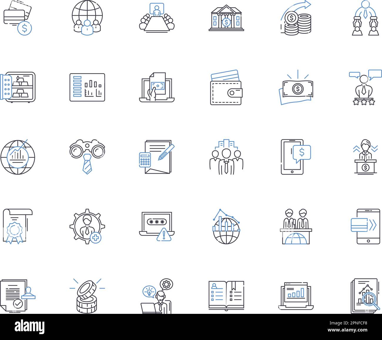 Takeover line icons collection. Acquisition, Merger, Conversion, Subjugation, Conquest, Oust, Annexation vector and linear illustration. Usurpation Stock Vector