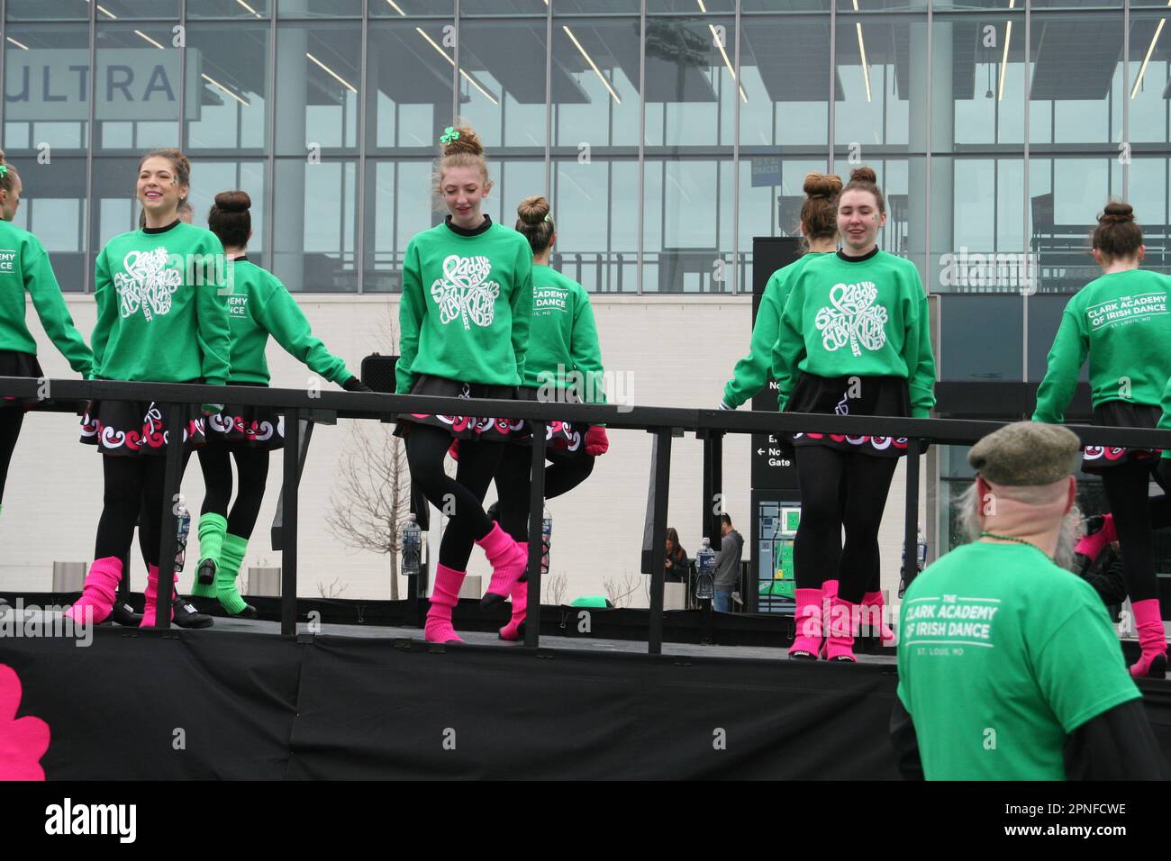 The St. Louis St. Patrick's Day Parade 2023 on Market Street in