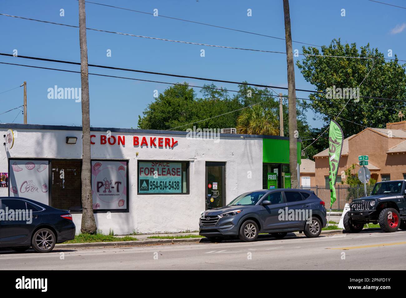 Little Haiti Miami, FL, USA April 18, 2023 Businesses in Little