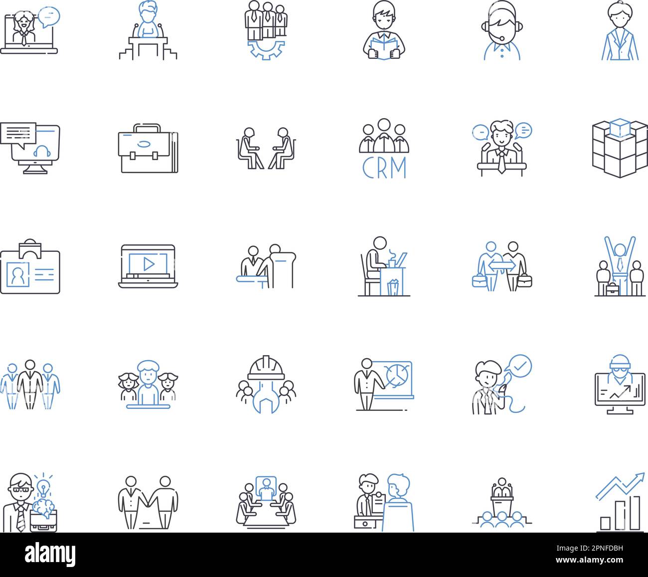 Vocation line icons collection. Calling, Occupation, Work, Mission