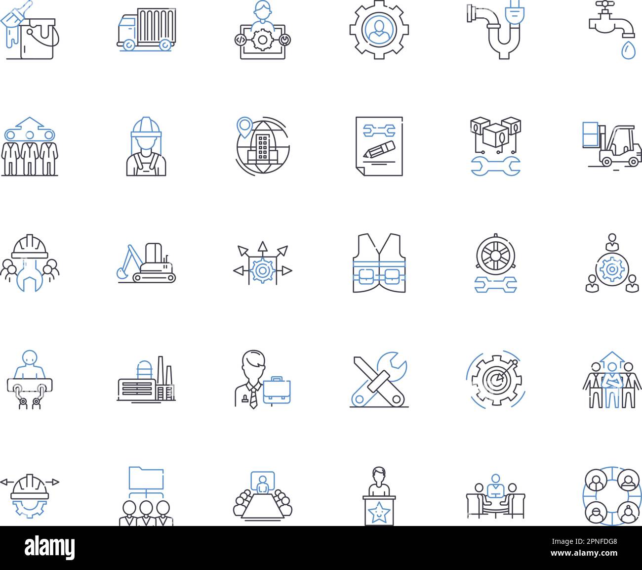 Foundry line icons collection. Melting, Casting, Molding, Pouring, Furnace, Alloy, Crucible vector and linear illustration. Sand,Ladle,Molten outline Stock Vector