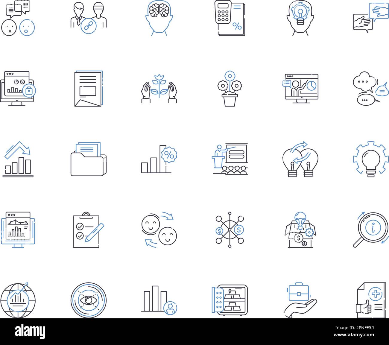 Investment Strategy line icons collection. Diversification, Risk, Portfolio, Growth, Capital, Assets, Returns vector and linear illustration. Stocks Stock Vector