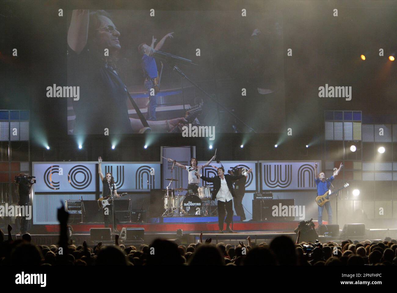 The Radiators performing at the Countdown Spectacular in the Acer Arena