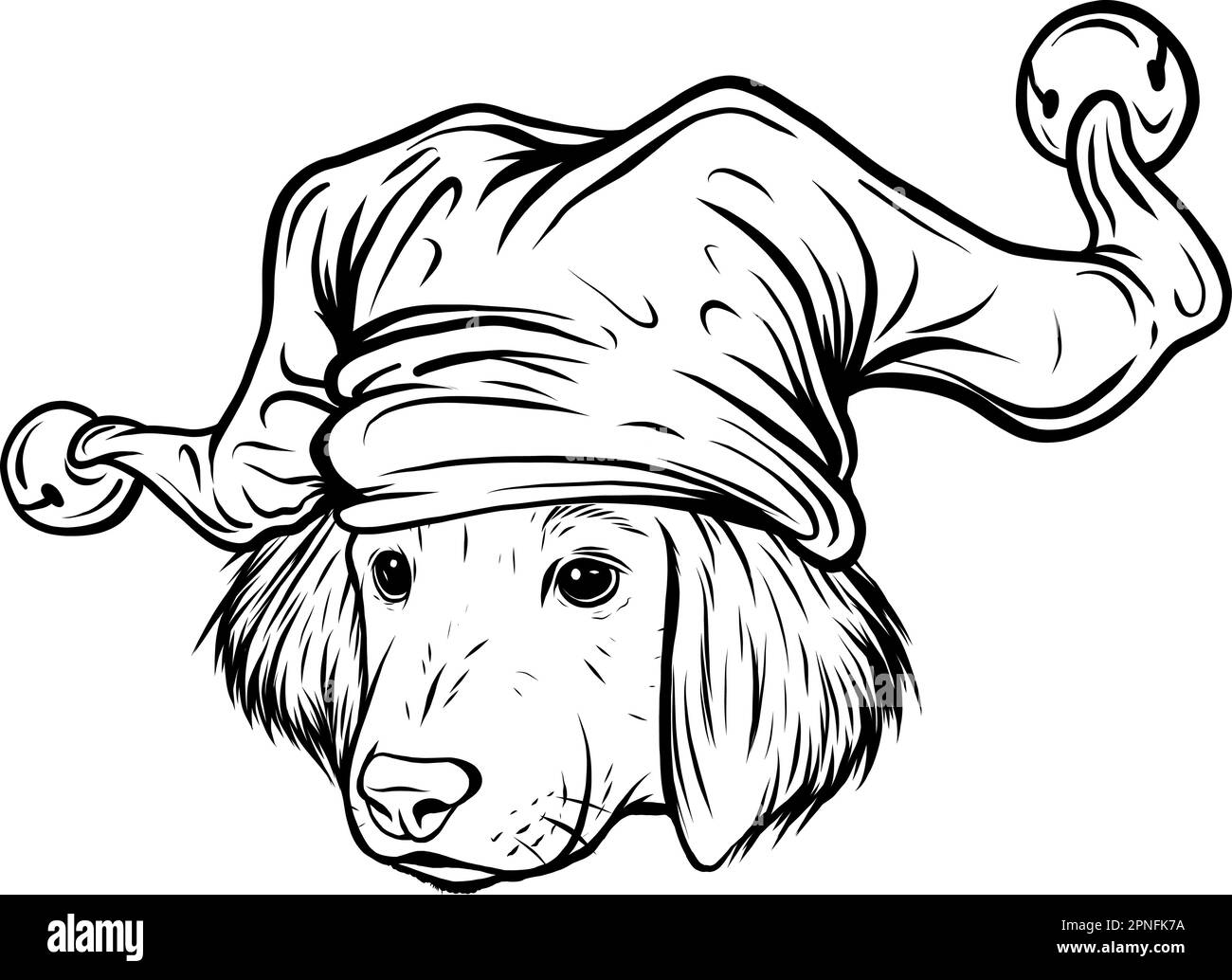 Dog puppy face portrait monochrome icon vector illustration. Stock Vector