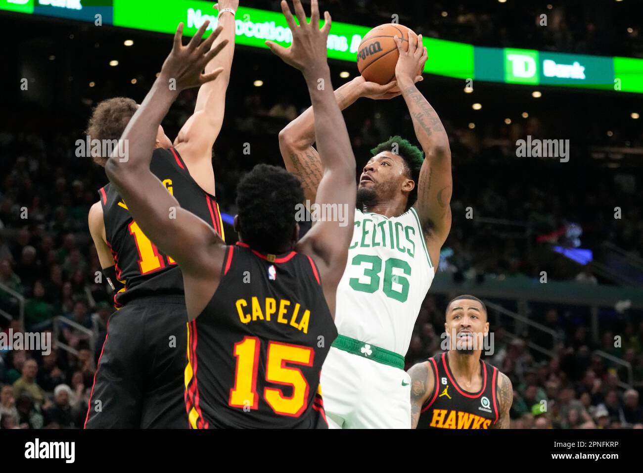 Boston Celtics guard Marcus Smart (36) during Game 2 in the first round