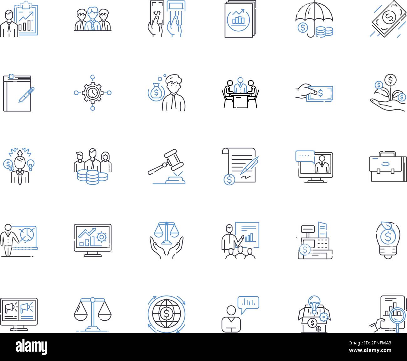 Record-keeping line icons collection. Documentation, Ledger, Archives, Inventory, Logbook, Catalog, Journal vector and linear illustration Stock Vector