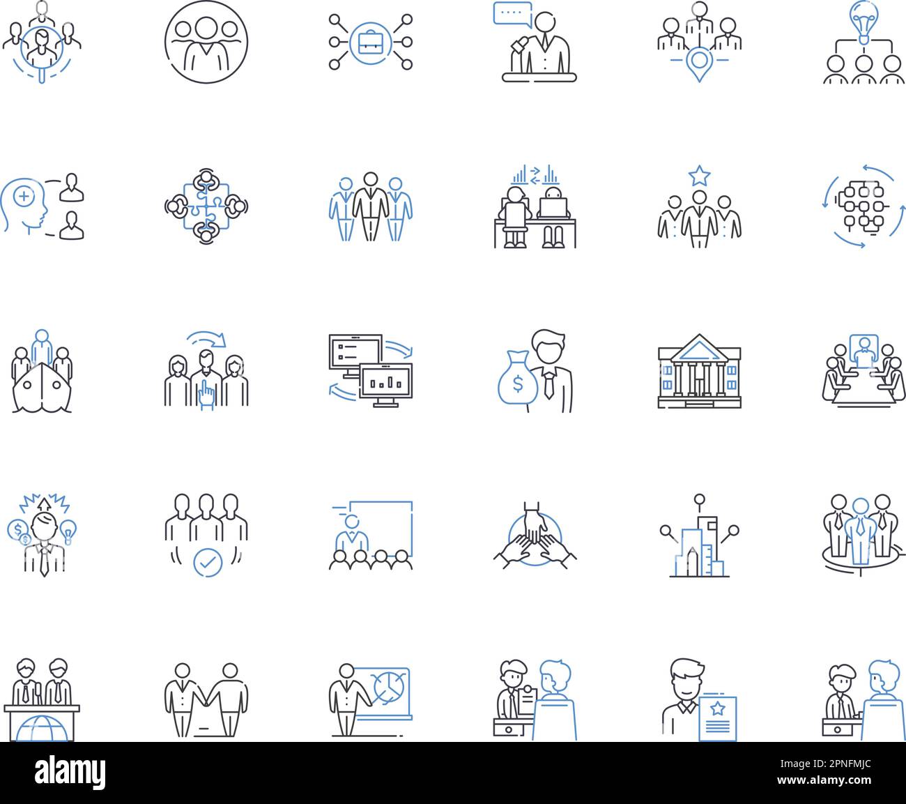 Bunch line icons collection. Cluster, Bundle, Group, Collection, Heap, Pack, Pile vector and linear illustration. Quantity,Array,Assemblage outline Stock Vector