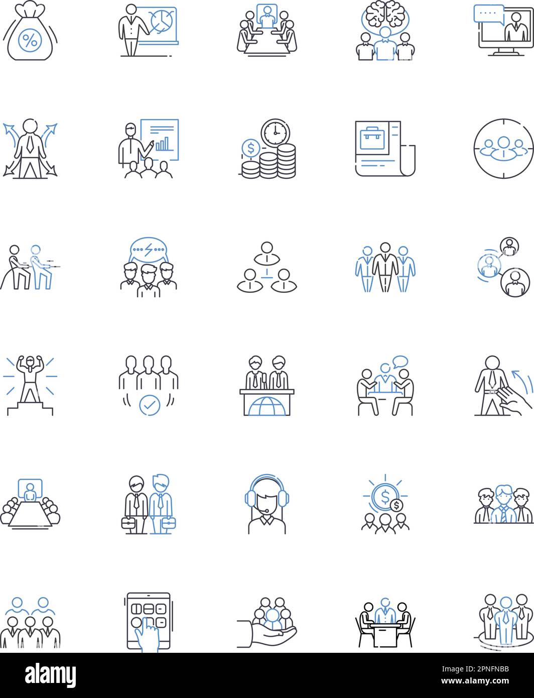 Goal and objective line icons collection. Ambition, Plan, Target ...