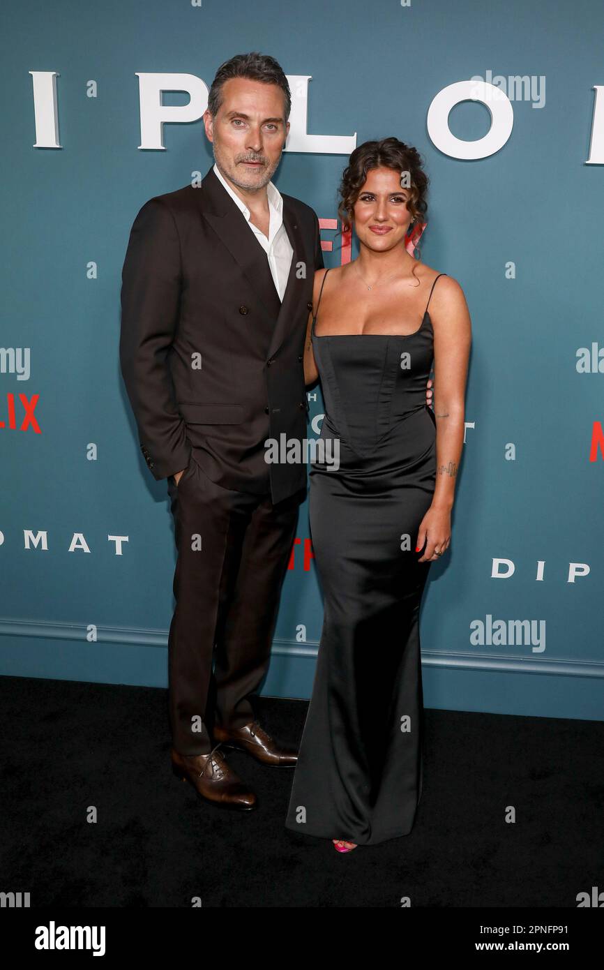 Actors Rufus Sewell Left And Vivian Benitez Attend The Premiere Of actors-rufus-sewell-left-and-vivian-benitez-attend-the-premiere-of