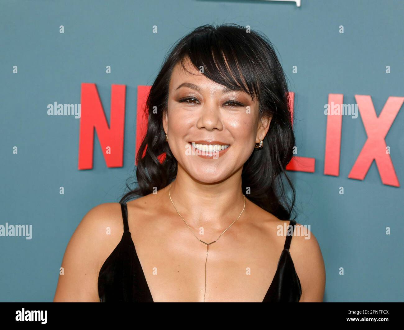 Actor Ali Ahn attends the premiere of the Netflix series "The Diplomat
