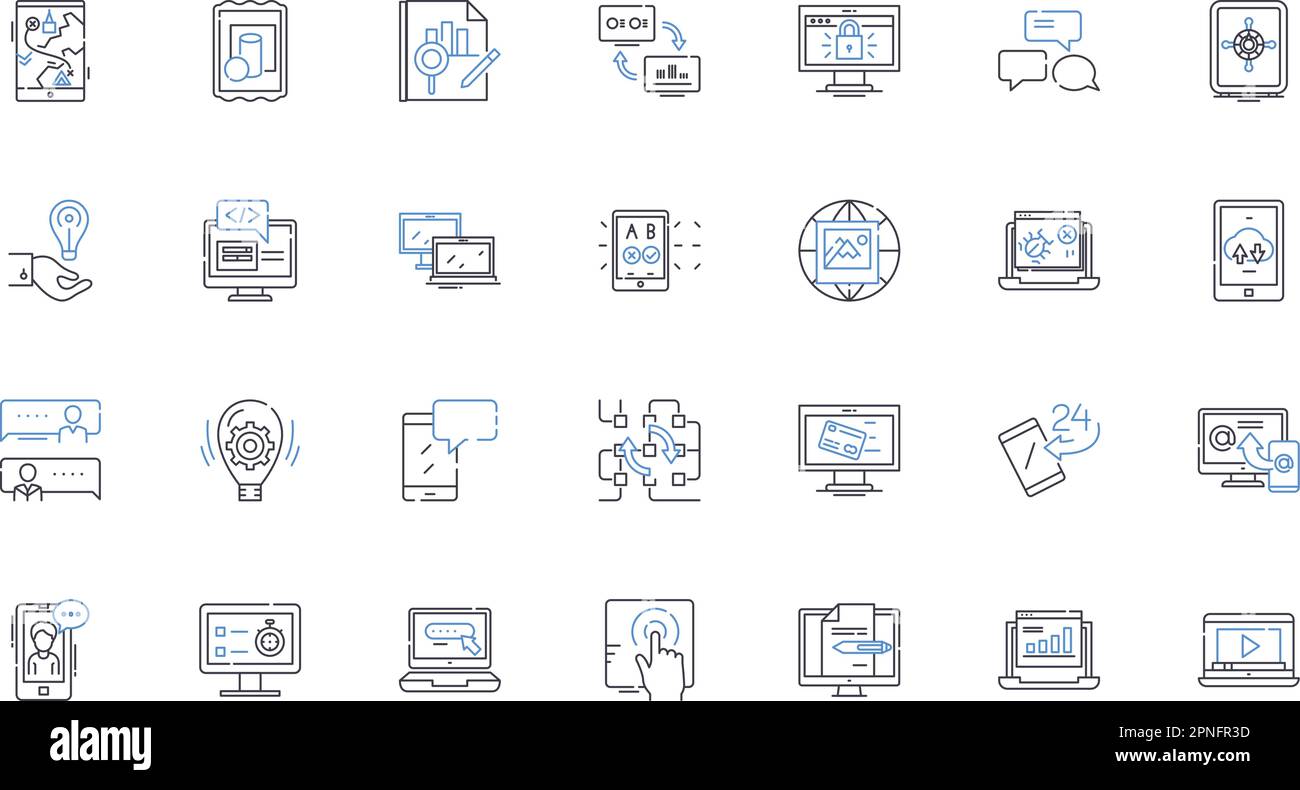 Time strategy line icons collection. Planning, Forecasting, Timing ...