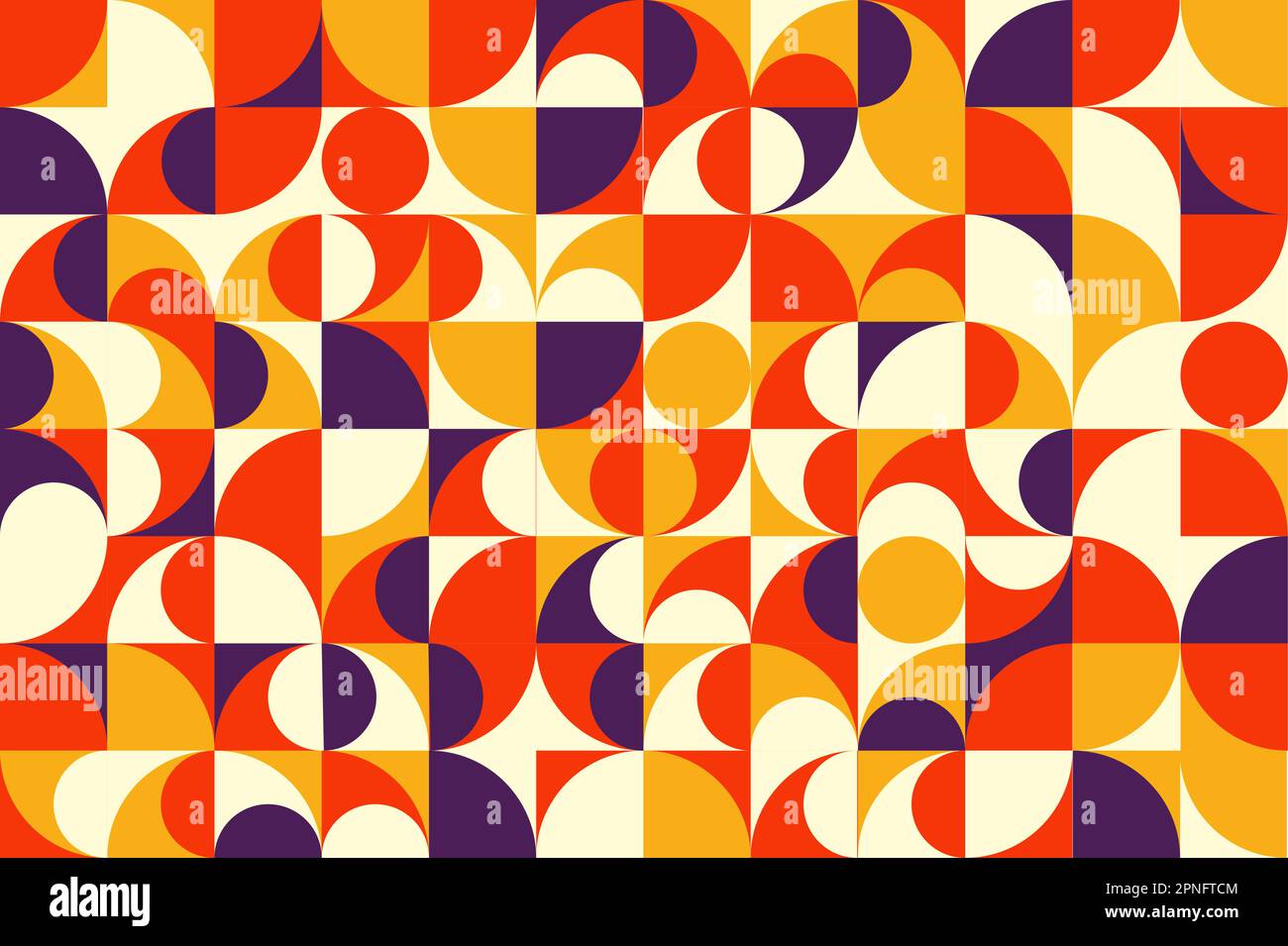 Modern abstract geometric pattern of Bauhaus grid, vector background ...