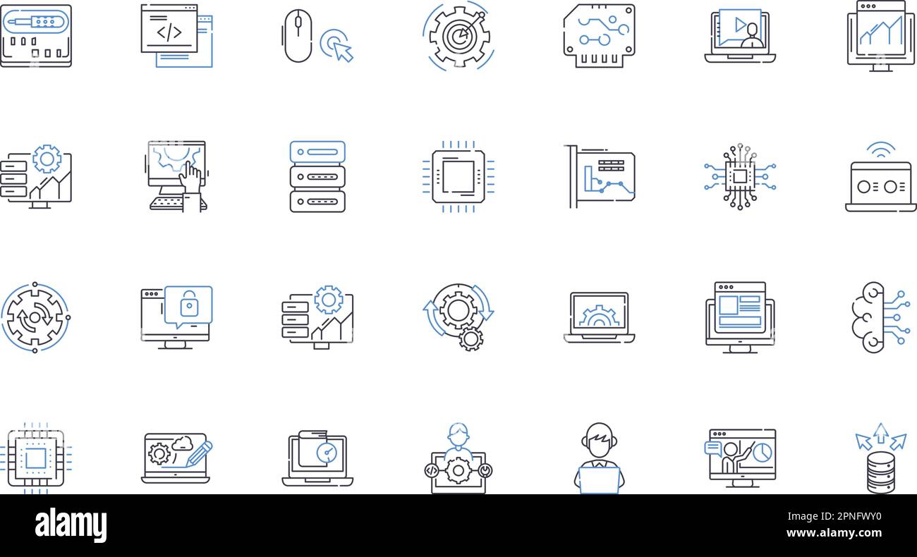 Web app line icons collection. Accessibility, Agility, Analytics, API ...