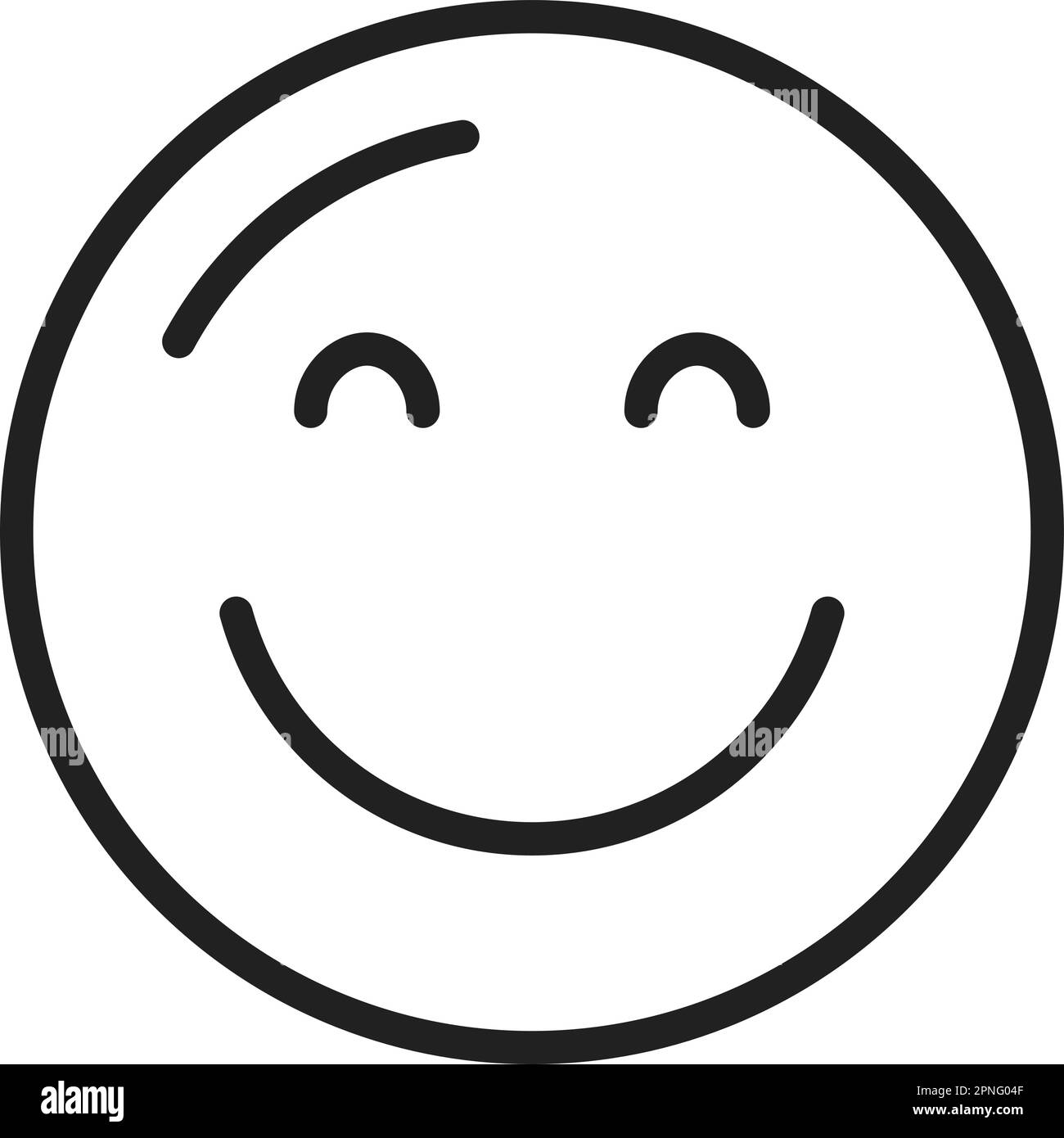 Relieved Face icon vector image. Suitable for mobile apps, web apps and print media. Stock Vector