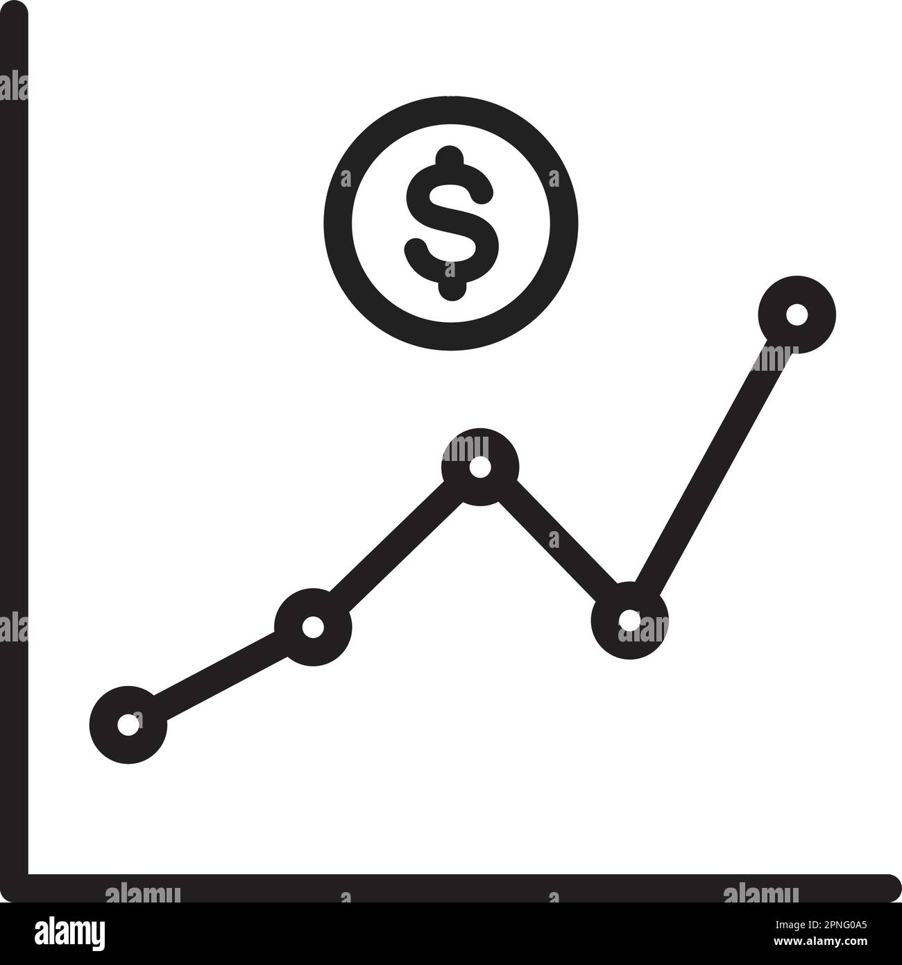 Rise icon vector image. Suitable for mobile apps, web apps and print ...