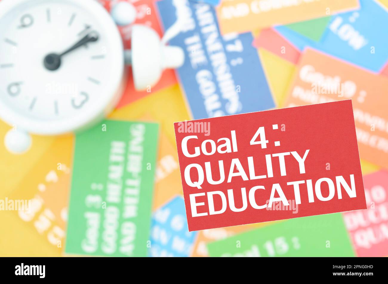 Goal 4 Quality Education. The SDGs 17 development goals environment