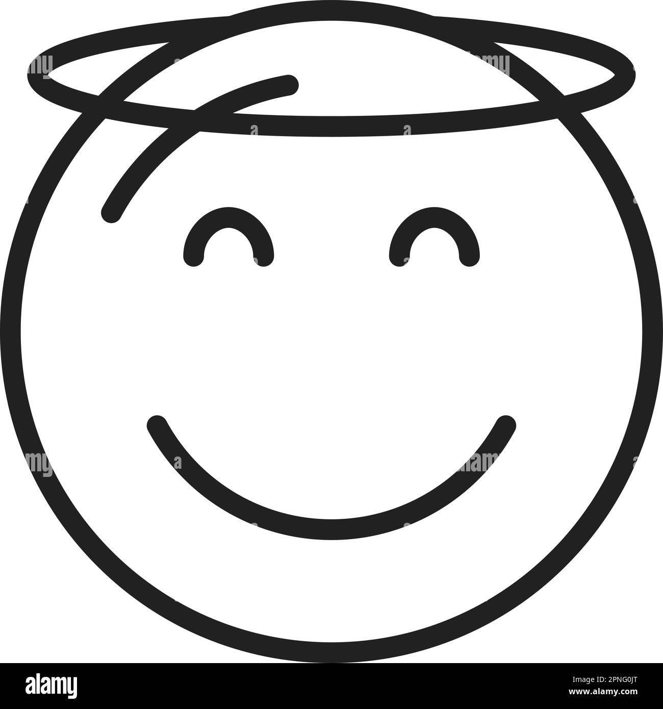 Smiling Face with Halo icon vector image. Suitable for mobile apps, web