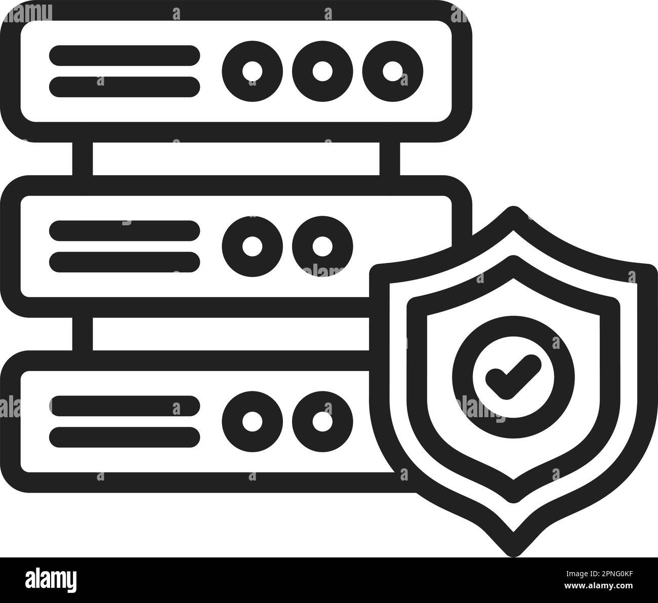 Secure Server icon vector image. Suitable for mobile apps, web apps and ...