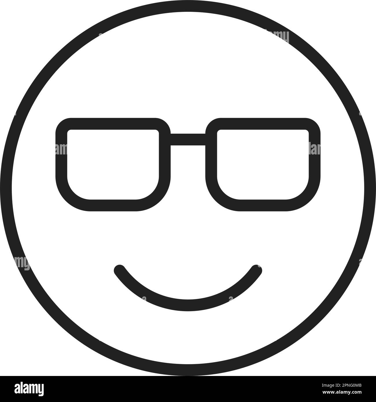 Smiling Face with Sunglasses icon vector image. Suitable for mobile