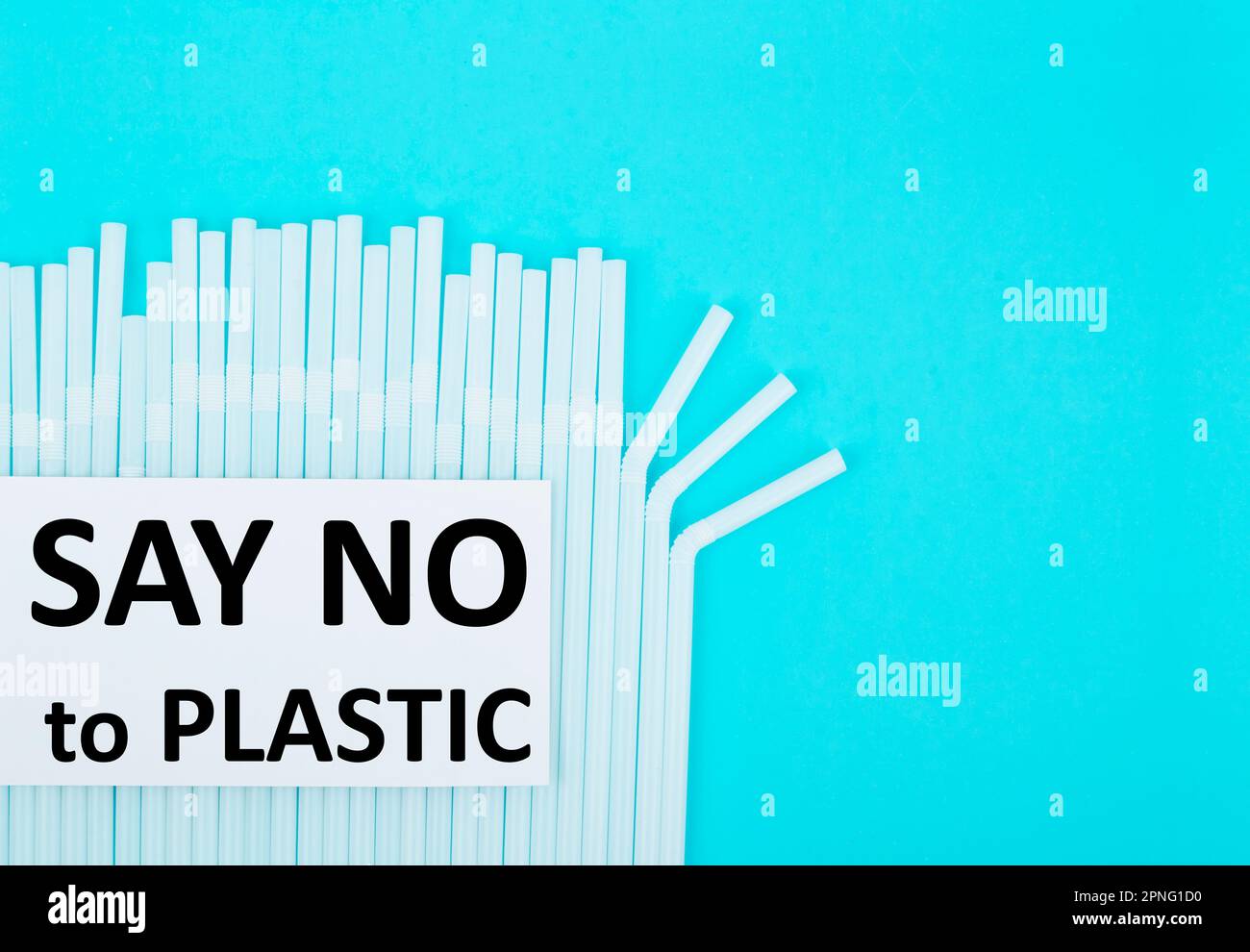 Say no to plastic plastic drinking straws. Garbage Environment