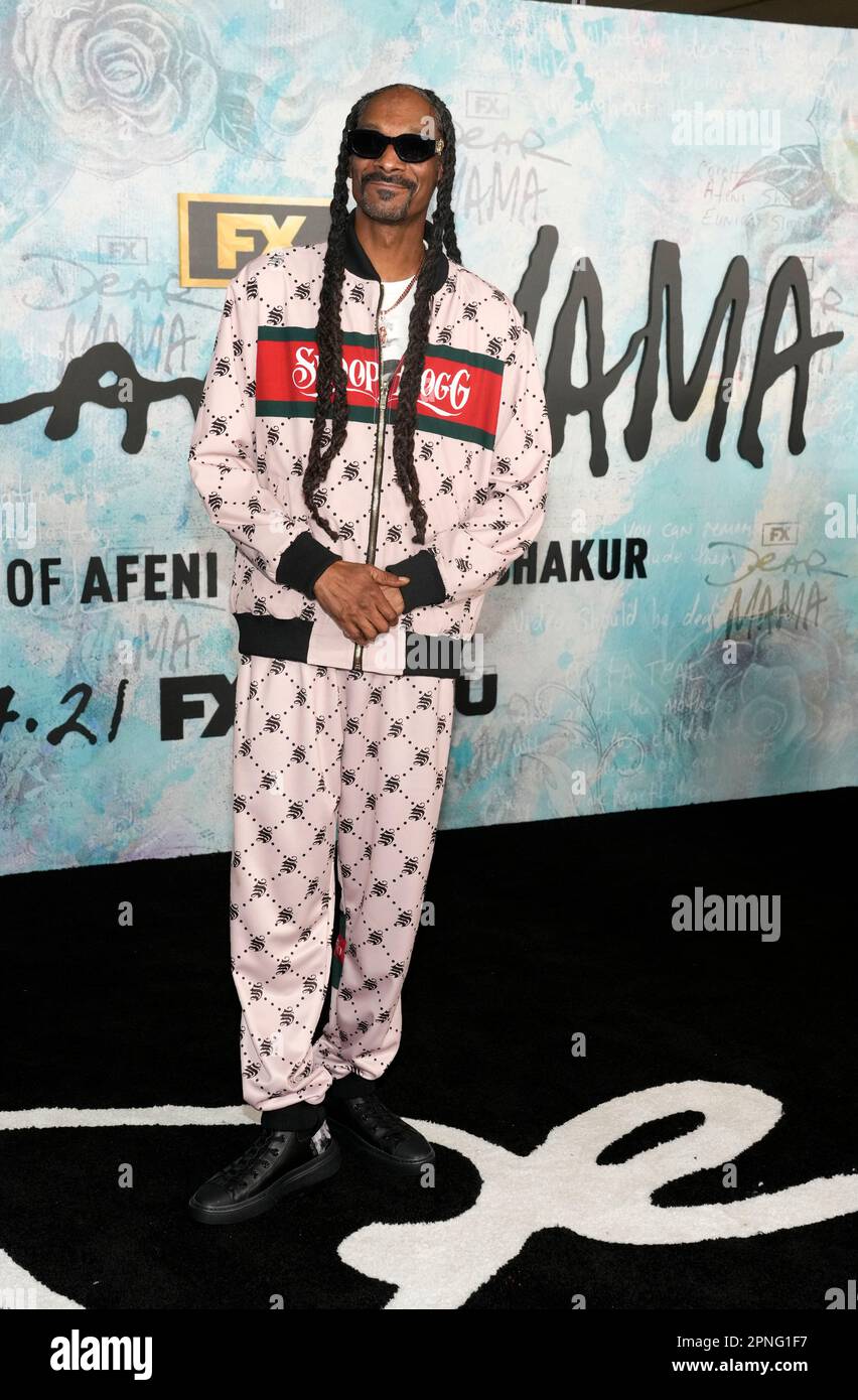 Rapper Snoop Dogg poses at the premiere of the FX docuseries