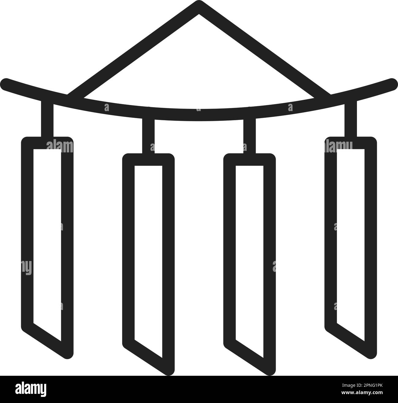Wind Chime icon vector image. Suitable for mobile apps, web apps and