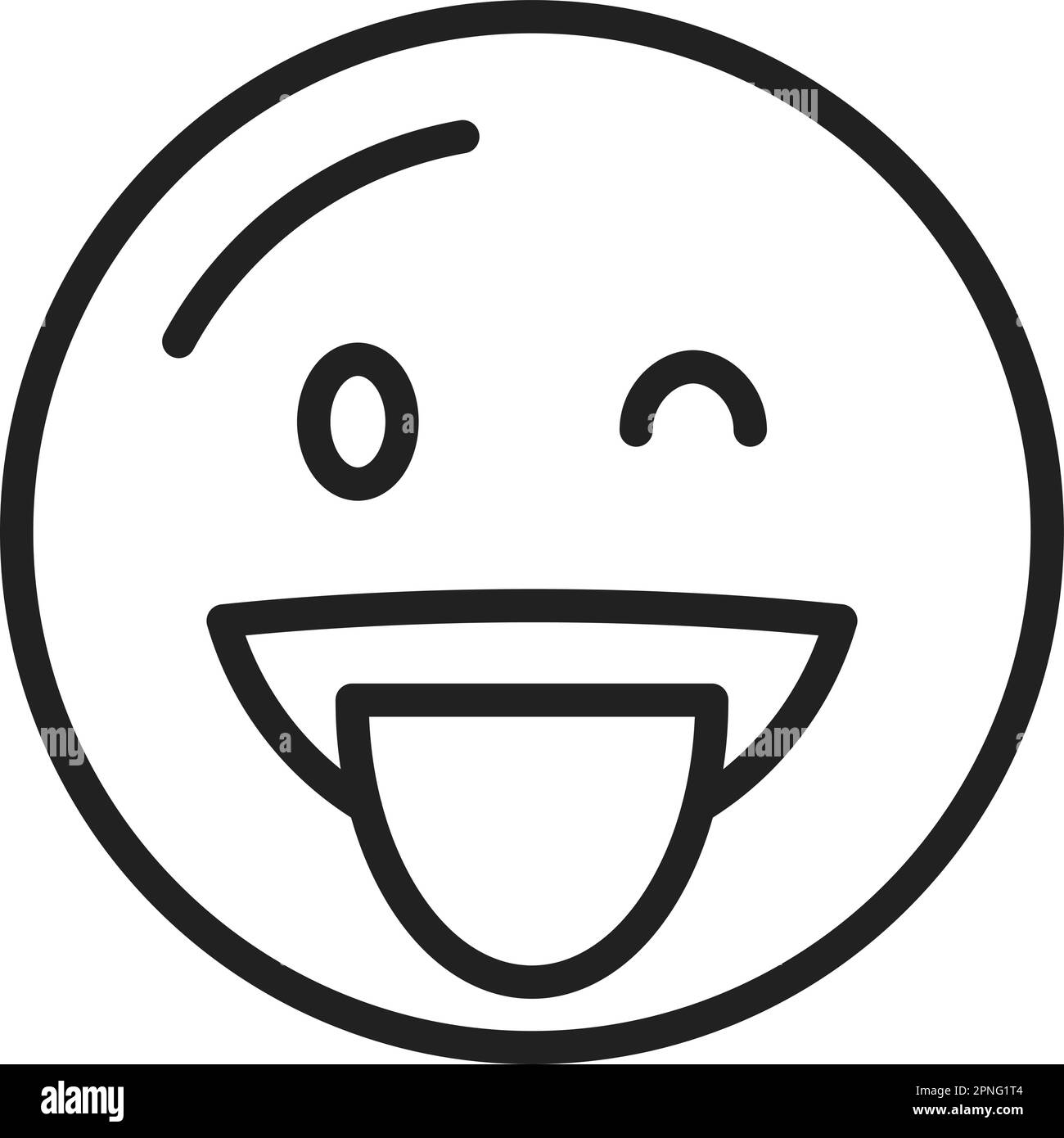 Winking Face with Tongue icon vector image. Suitable for mobile apps, web apps and print media. Stock Vector