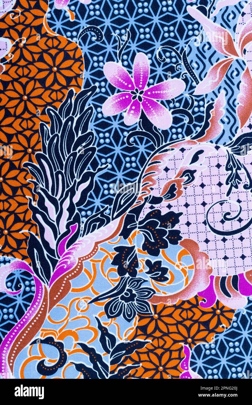 Detailed pattern of batik cloth Stock Photo