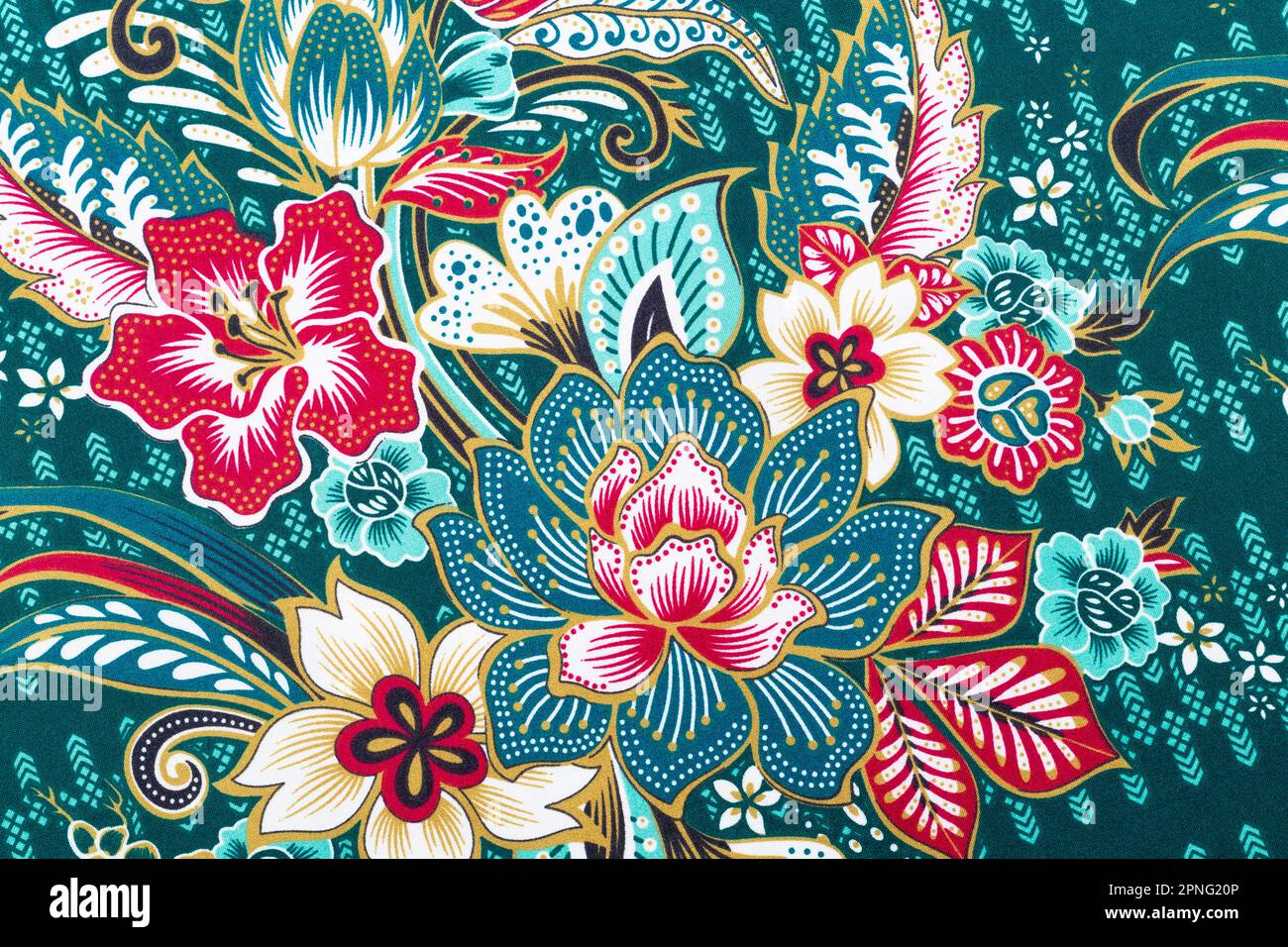 Beautiful of art Indonesian Batik Pattern for Background. Stock Photo