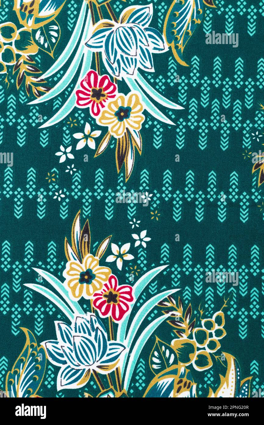 Detailed pattern of batik cloth. Stock Photo
