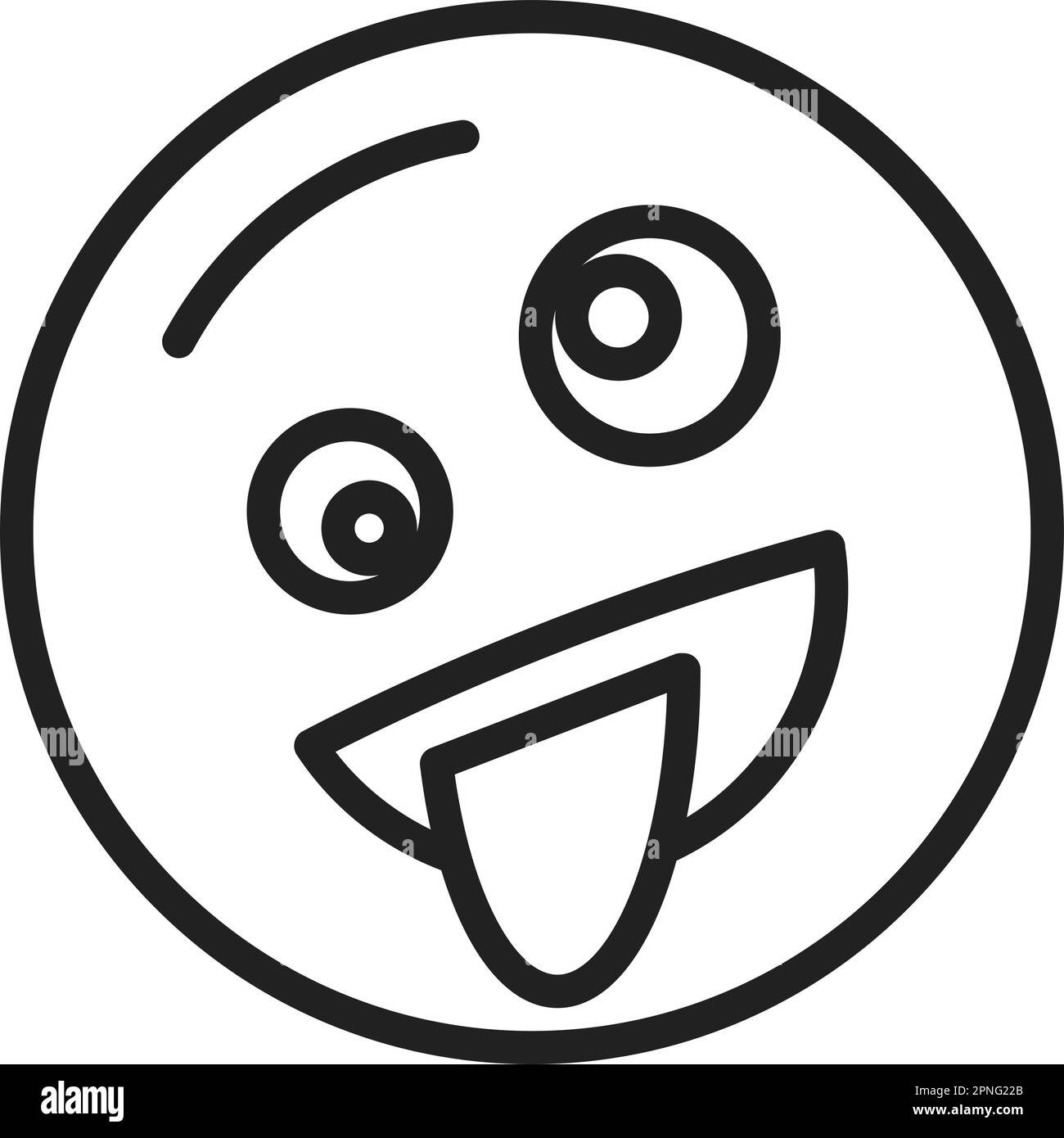 Zany Face icon vector image. Suitable for mobile apps, web apps and print media. Stock Vector