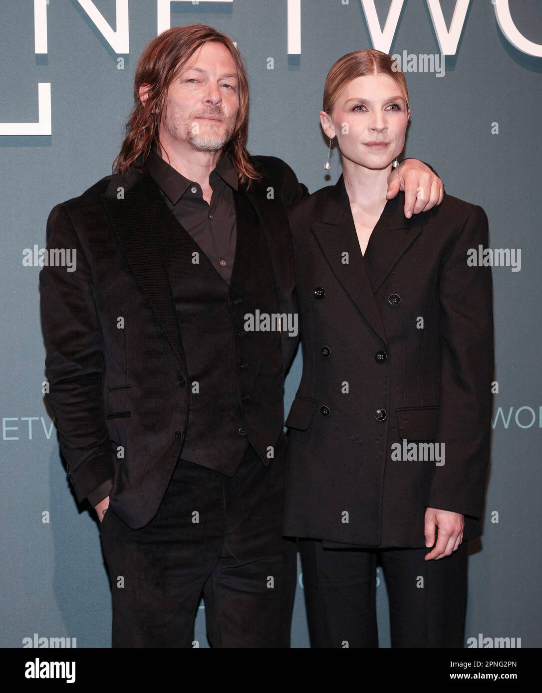 Norman Reedus and Clemence Poesy attend the AMC Network 2023 Upfront at